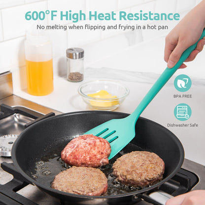 13.6" High Heat Resistant Slotted Silicone Turner