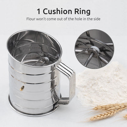 18/8 Stainless Steel 3 Cup Flour Sifter