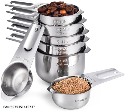 18/8 Stainless Steel Measuring Cups Set of 7